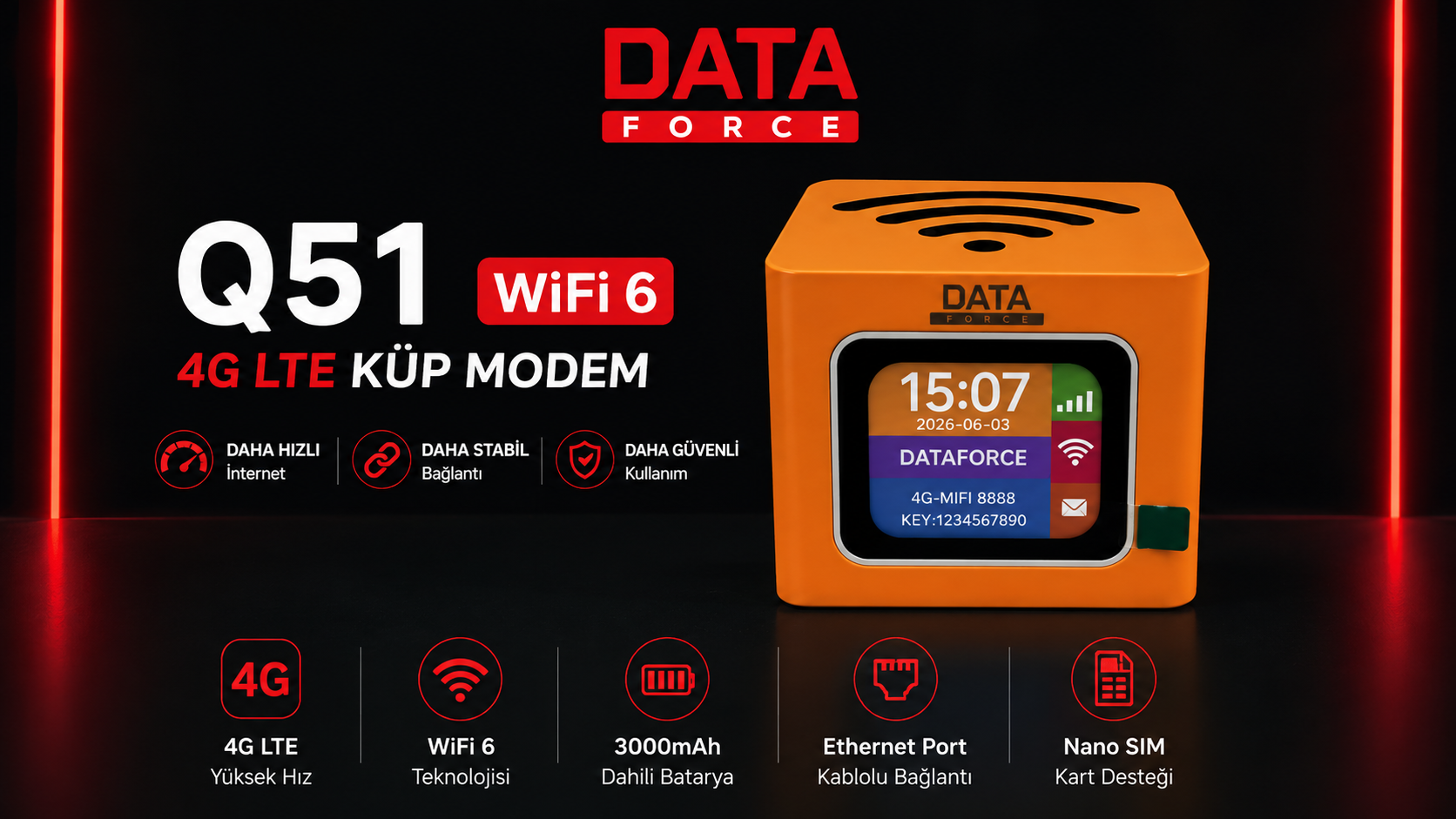 dataforce-dataforce-q51-4g-lte-wifi6-3000-mah-tasinabilir-kup-router